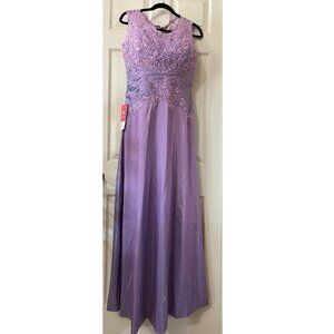 JJ's House Lilac Formal Dress with Sequined Shawl and Bodice, Size 16, NWT